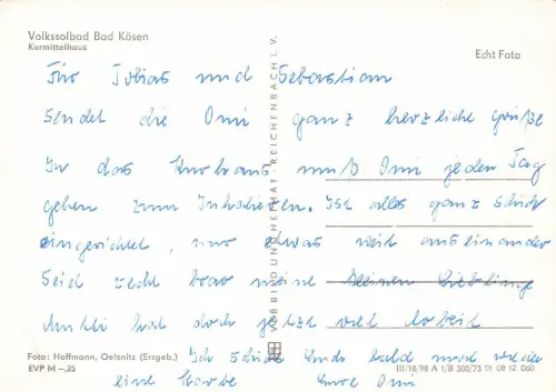 AK Bad Kösen Kurmittelhaus Sachsen-Anhalt ungelaufen