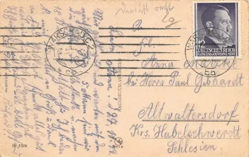 Warschau Telefonzentrale Postkarte