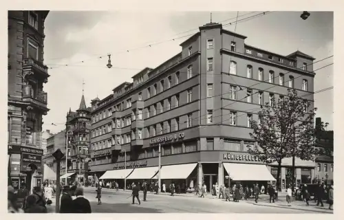 Straßenansicht Königstraße in Chemnitz Sachsen Postkarte AK