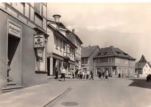 Benneckenstein (Harz) Ernst-Thälmann-Straße Postkarte AK