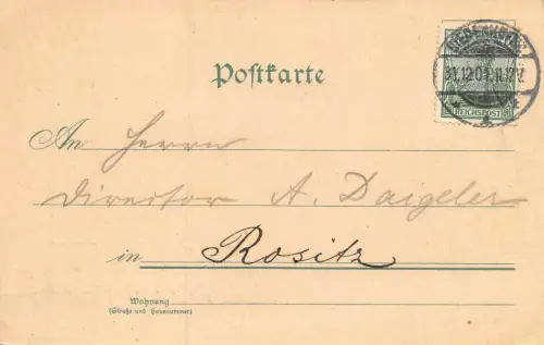 Avricourt (Moselle) Lothringen Bahnhof Eisenbahn Zug AK 31.12.1901