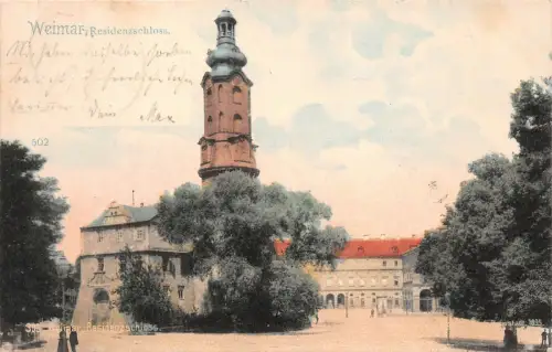Weimar Residenzschloss Postkarte 1903
