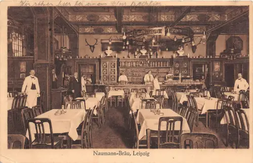 Leipzig Neumarkt Kupfergasse Neumann - Bräu Restaurant Postkarte 1928