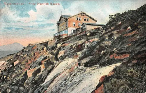 Riesengebirge Prinz Heinrich Baude AK 1906