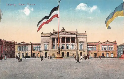 Leipzig Neues Theater Feldpostkarte AK 1916