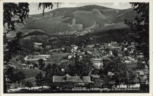 AK Brückenberg Karpacz Krummhügel Riesengebirge Blick auf Tafelstein