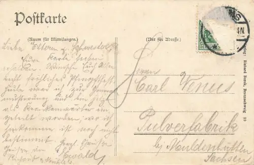 Ansicht Hafen in Worms Rheinland-Pfalz Postkarte AK