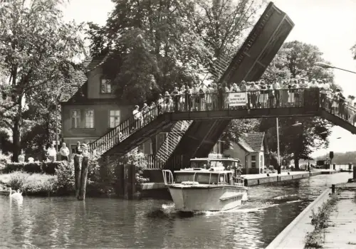 Schleuse in Woltersdorf bei Fürstenwalde Brandenburg Postkarte AK 1985