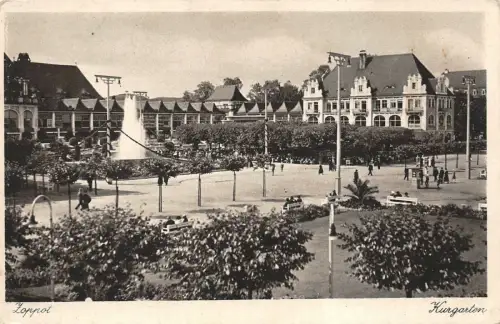 Zoppot Kurgarten Westpreussen Postkarte AK