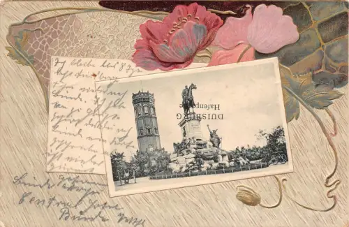 Duisburg Hafenpartie Postkarte AK 1906