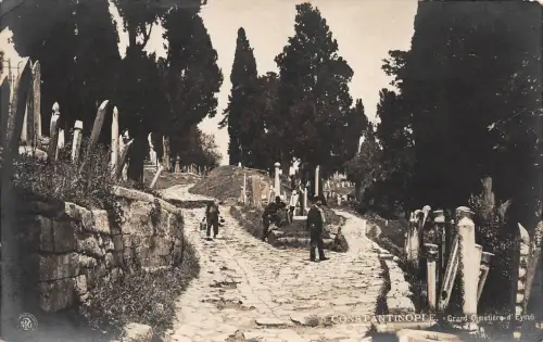 Constantinople Konstantinopel Friedhof 1916 Fotokarte