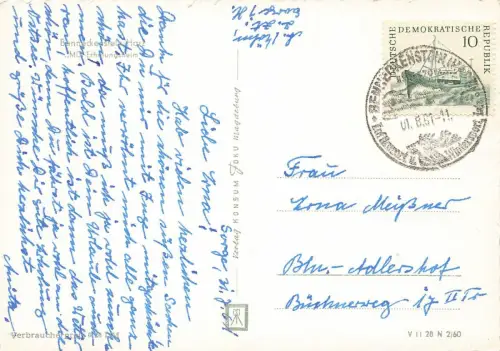 AK Benneckenstein Harz MDI Erholungsheim Sachsen-Anhalt gelaufen 1961