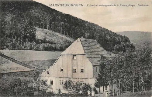 Gasthaus Erlbach im Elstergebirge Markneukirchen Vogtland Sachsen AK 1910