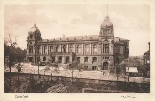 Stadthalle in Elberfeld Nordrhein-Westfalen Postkarte AK 1927