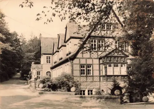 HO-Gaststätte Quellhaus in Saalfeld/Saale Sachsen-Anhalt Postkarte AK