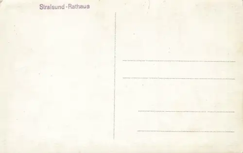 Blick auf Rathaus Stralsund Mecklenburg-Vorpommern Postkarte AK