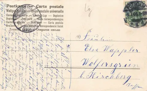 Gruss aus Potsdam Stadtschloss und Nikolaikirche Brandenburg Postkarte AK 1906