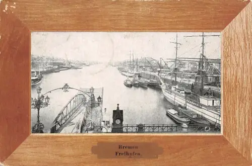 Bremen Freihafen Postkarte AK 1906