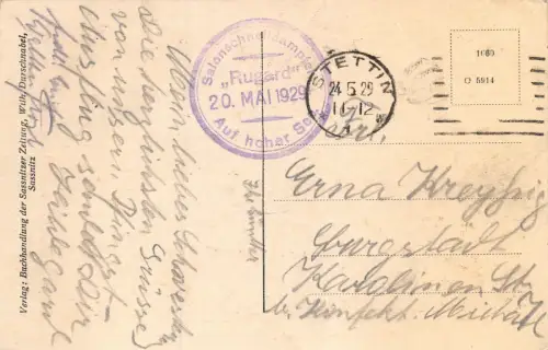 Ostseebad Sassnitz Stubbenkammer Felsen Postkarte AK 1929