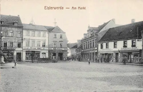 Elsterwerda Am Markt Postkarte AK 1927