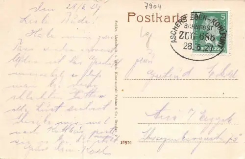 Elsterwerda Am Markt Postkarte AK 1927