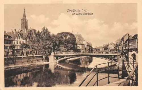 Straßburg i. E. St. Nikolausstaden Feldpostkarte AK 1916