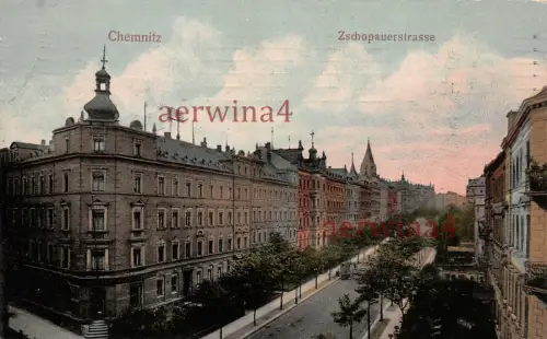 Chemnitz Sachsen Zschopauerstrasse AK 1911