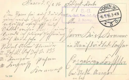 Posen An der Theaterbrücke Stadttheater Paulikirche Feldpostkarte 1916