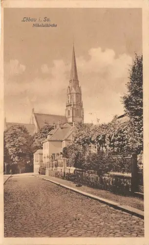 Löbau i. Sa. Nikolaikirche Postkarte 1915