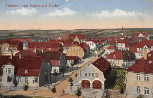 Teilansicht vom Truppenlager Ohrdruf Feldpostkarte 1916