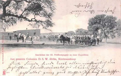 DSWA Deutsch-Südwest-Afrika AK KEETMANSHOOP III.Feldkompanie gel.Feldpost 1905