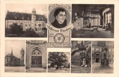 Lutherstadt Wittenberg Lutherhaus Lutherstube Postkarte AK