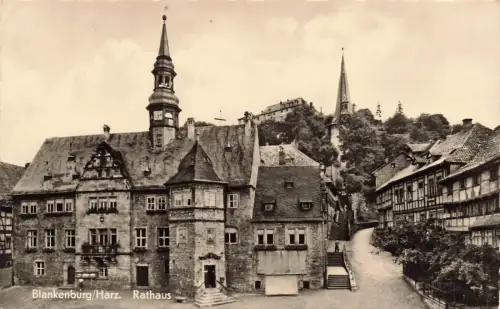 AK Blankenburg Harz Rathaus Sachsen-Anhalt ungelaufen