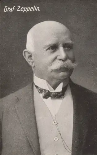 Portrait Graf Zeppelin Patriotika Postkarte AK