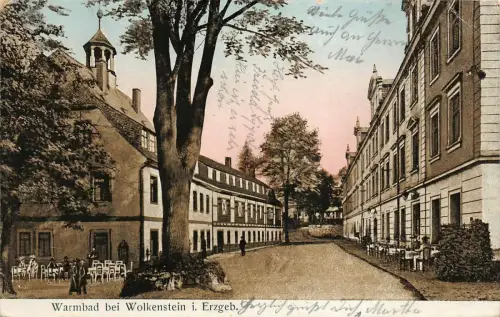 Warmbad bei Wolkenstein Erzgebirge Sachsen Postkarte AK 1920