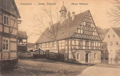 Hohnstein Sächs. Schweiz Neues Rathaus Postkarte AK