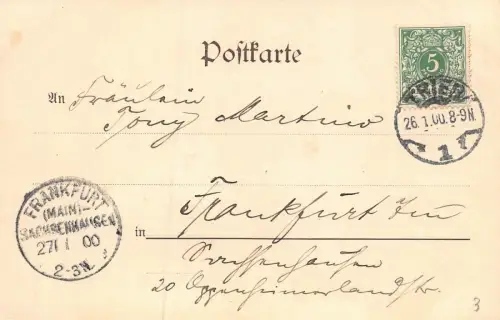 Gruss aus der Trierer Schweiz Die Napoleonbrücke Postkarte AK 1900