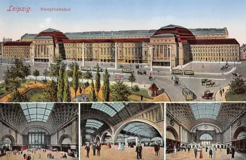Leipzig Hauptbahnhof Postkarte AK