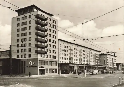 Straße der Republik in Gera Thüringen Postkarte AK 1969