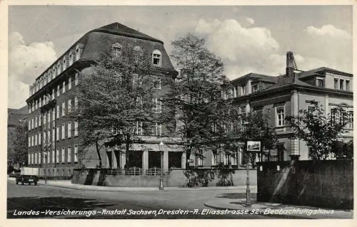 Landes-Versicherungs-Anstalt in Dresden Sachsen Postkarte AK 1935