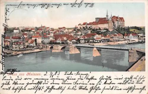 Gruss aus Meissen Albrechtsburg Postkarte AK 1903