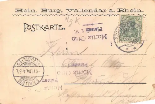 Gruss von der Humboldthöhe bei Vallendar Postkarte AK 1904