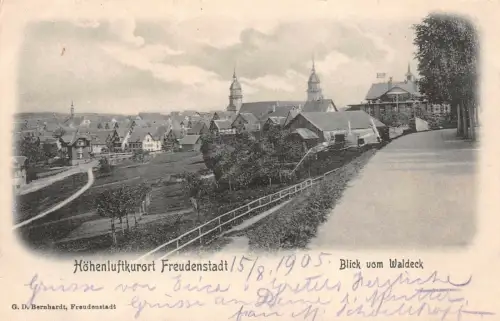 Blick vom Waldeck auf Freudenstadt Baden-Württemberg Postkarte AK 1905