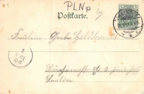 Ostseebad Swinemünde Seebrücke mit Strandleben Postkarte AK 1901