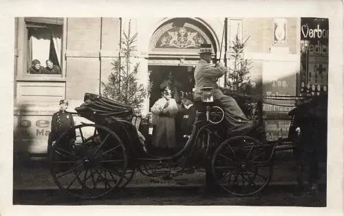 Besuch König Friedrich August Sachsen Soldatenheim Döbeln Sachsen Fotokarte AK