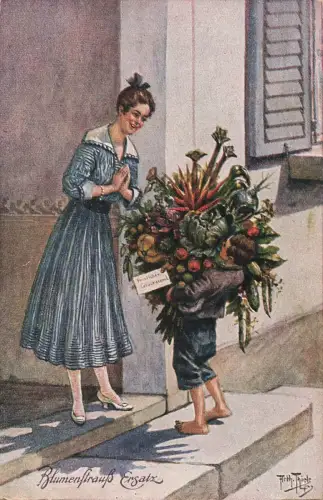 AK Arthur Thiele Blumenstrauß 172 / 5 Künstkerkarte