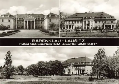 AK Bärenklau FDGB-Genesungsheim Georgi Dimitroff Brandenburg Lausitz ungelaufen