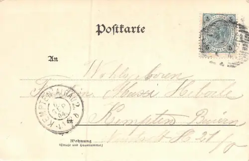 Hinterbärenbad Kaiserthal Postkarte AK 1904