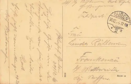 Guben Partie an der Neisse Feldpostkarte 1916