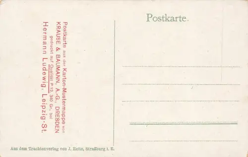 Elsässerin - Alsacienne Portrait Postkarte AK